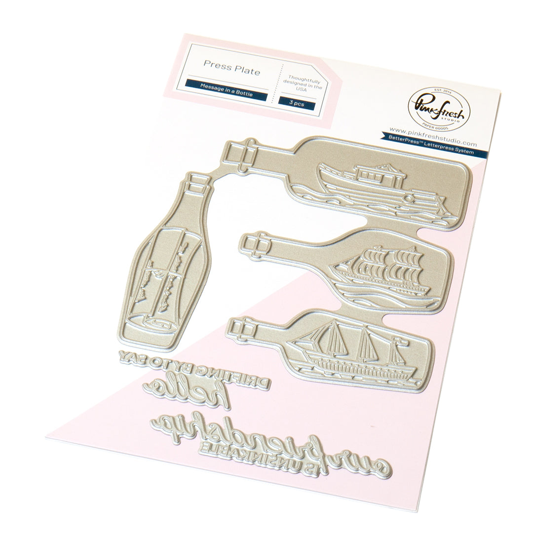Pinkfresh Studio - Message in a Bottle Press Plates