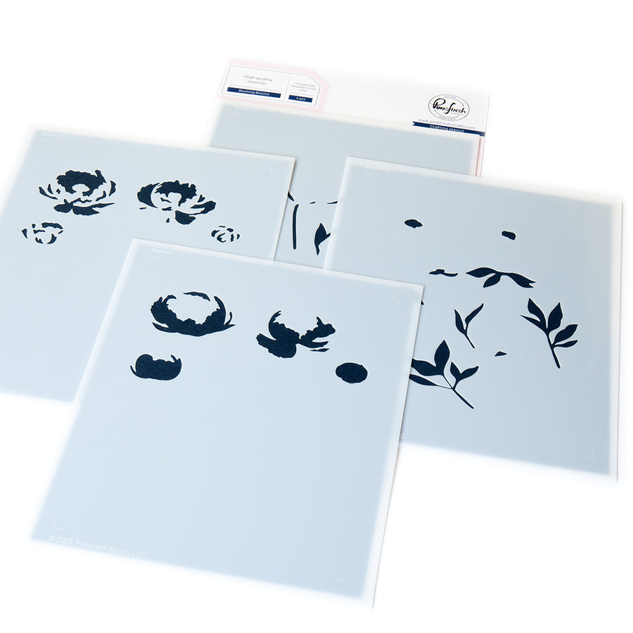 Pinkfresh Studio - Blushing Blooms Stencils
