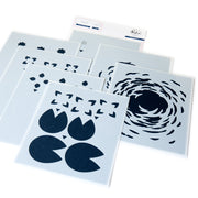 Pinkfresh Studio - Tranquil Water Lilies Stencils