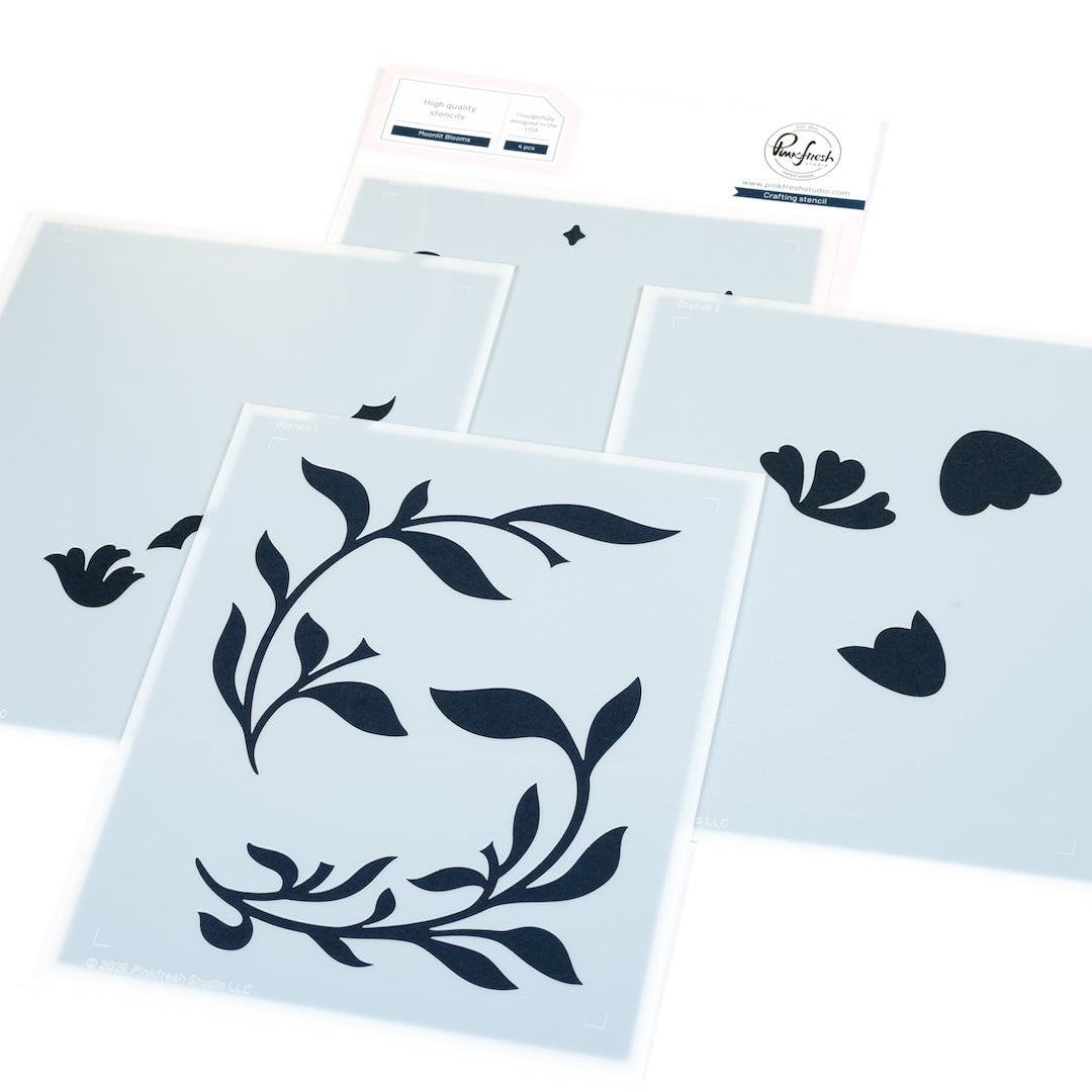 Pinkfresh Studio - Moonlit Blooms Stencils