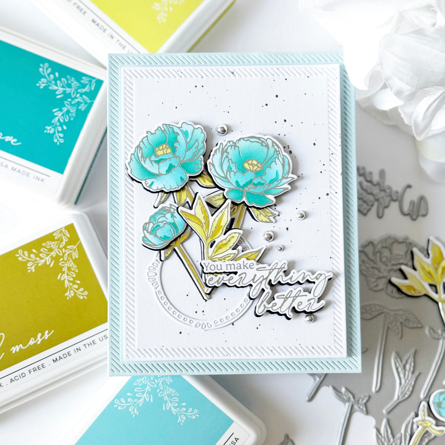 Pinkfresh Studio - Blushing Blooms Stencils