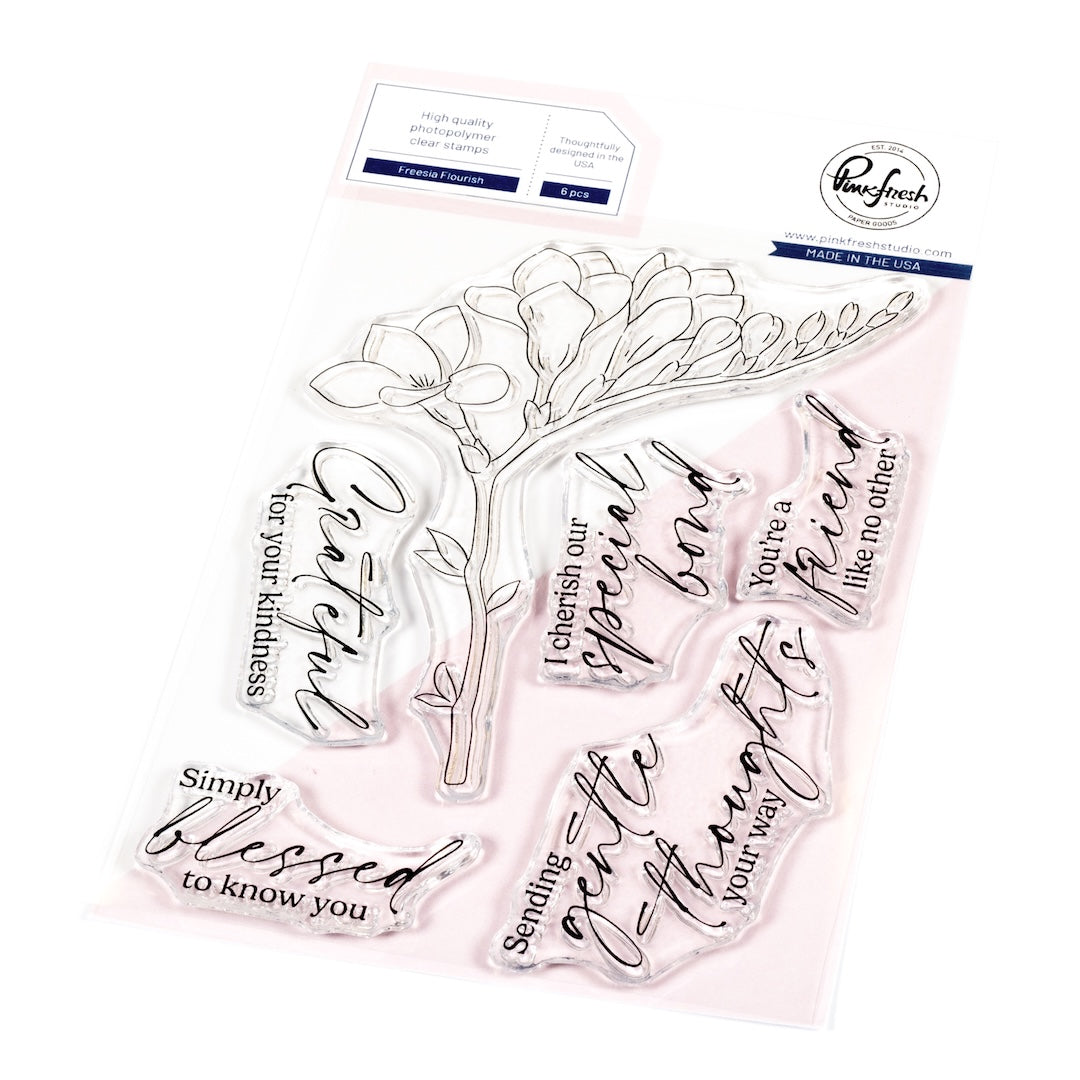 Pinkfresh Studio - Freesia Flourish Stamps