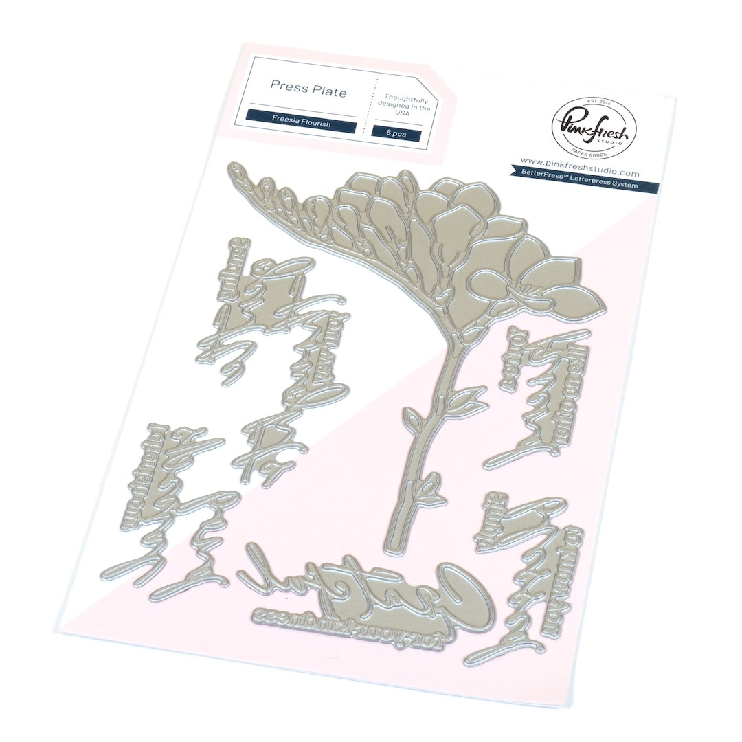 Pinkfresh Studio - Freesia Flourish Press Plates