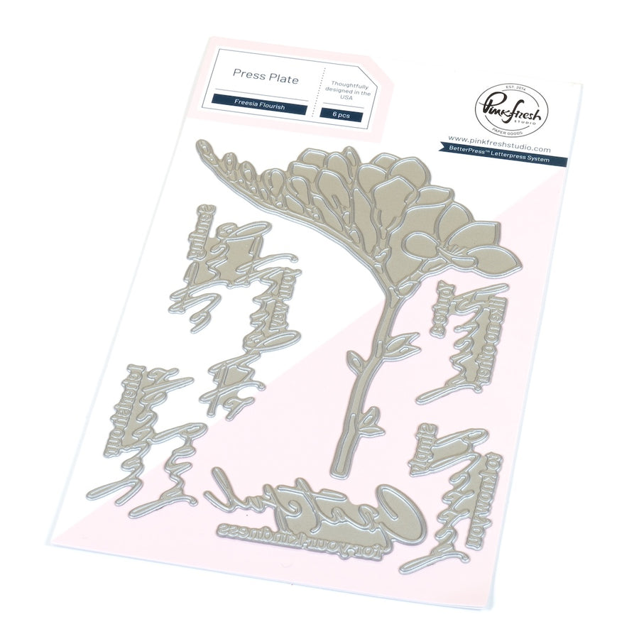 Pinkfresh Studio - Freesia Flourish Press Plates