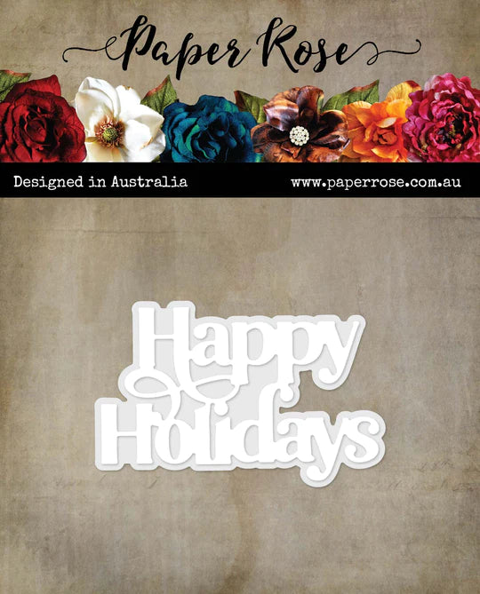 Paper Rose Studio - Happy Holidays Layered Metal Cutting Die