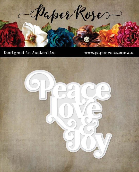 Paper Rose Studio - Peace Love & Joy Layered Metal Cutting Die