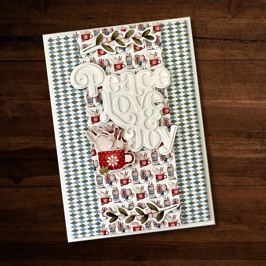 Paper Rose - Peace Love & Joy Layered Metal Cutting Die