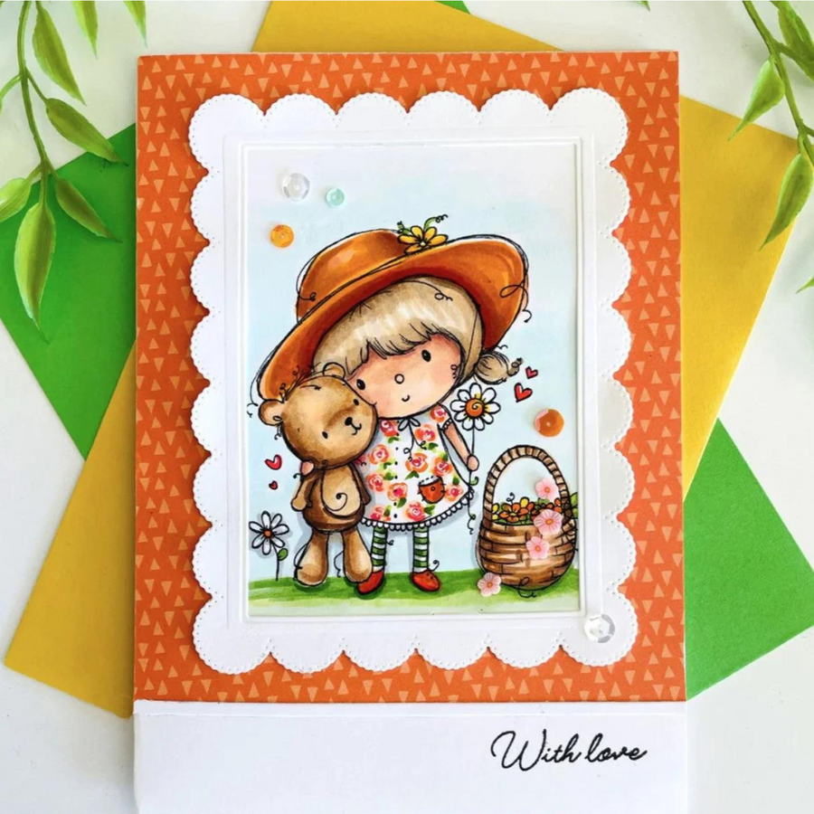 Paper Rose - Flowers for Teddy Clear Stamp