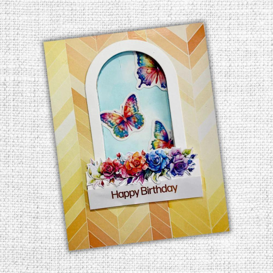 Paper Rose - Arch Border Frames Metal Cutting Die