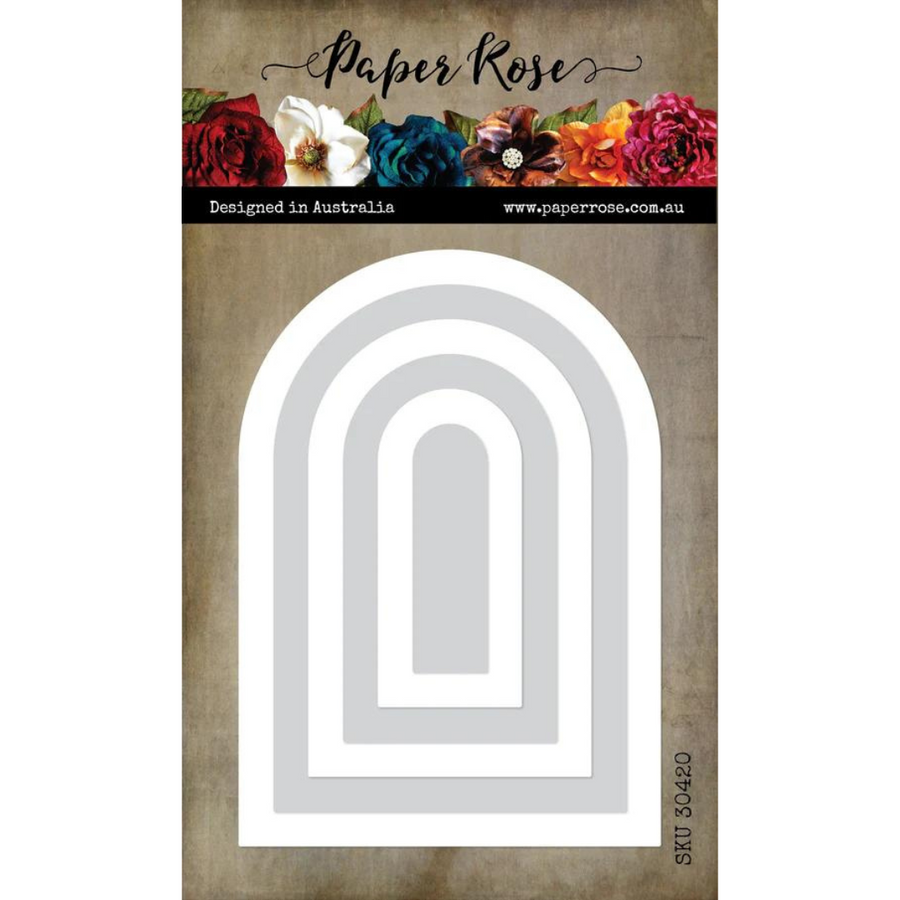 Paper Rose - Arch Border Frames Metal Cutting Die