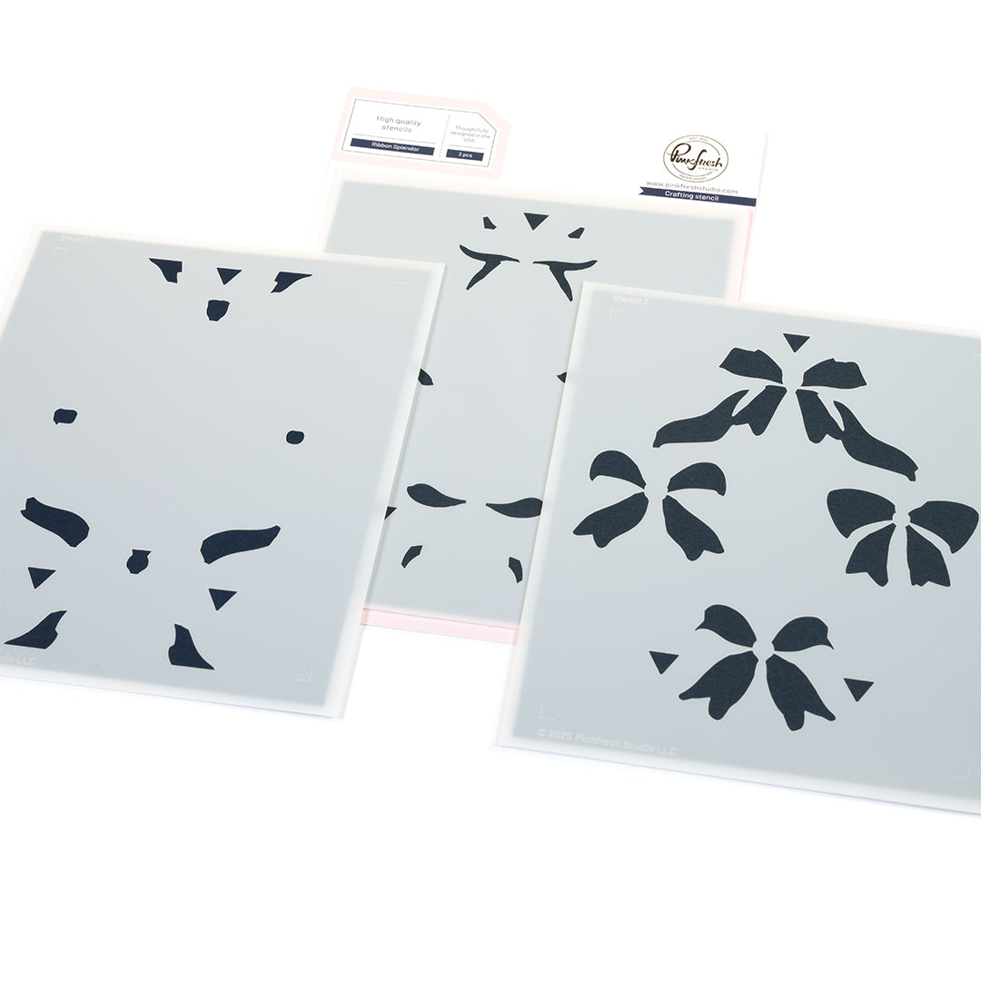 Pinkfresh Studio - Ribbon Splendor Stencils