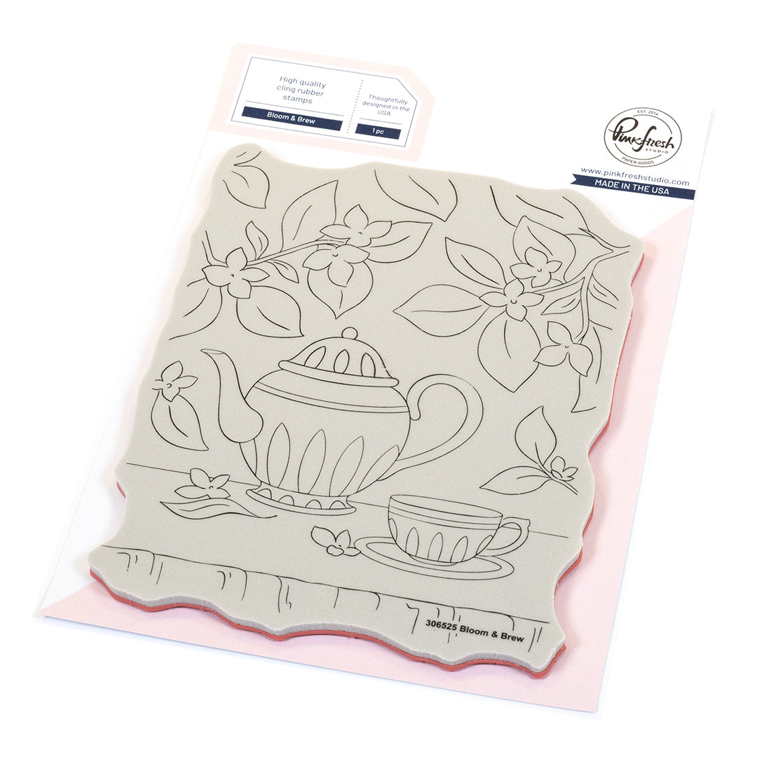 Pinkfresh Studio - Bloom & Brew Cling Stamp