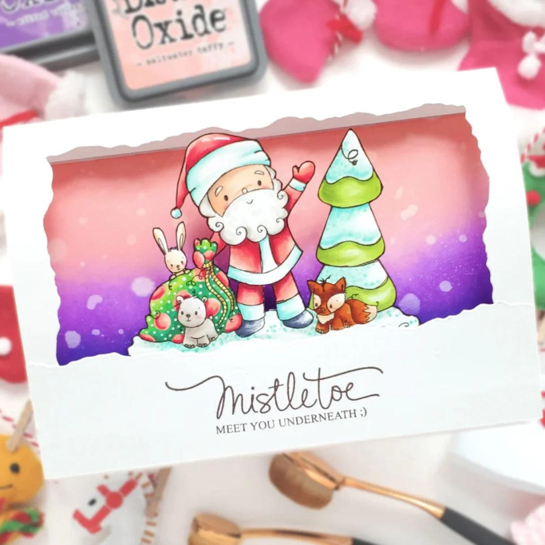 Paper Rose Studio - Woodland Santa Be Merry Clear Stamp
