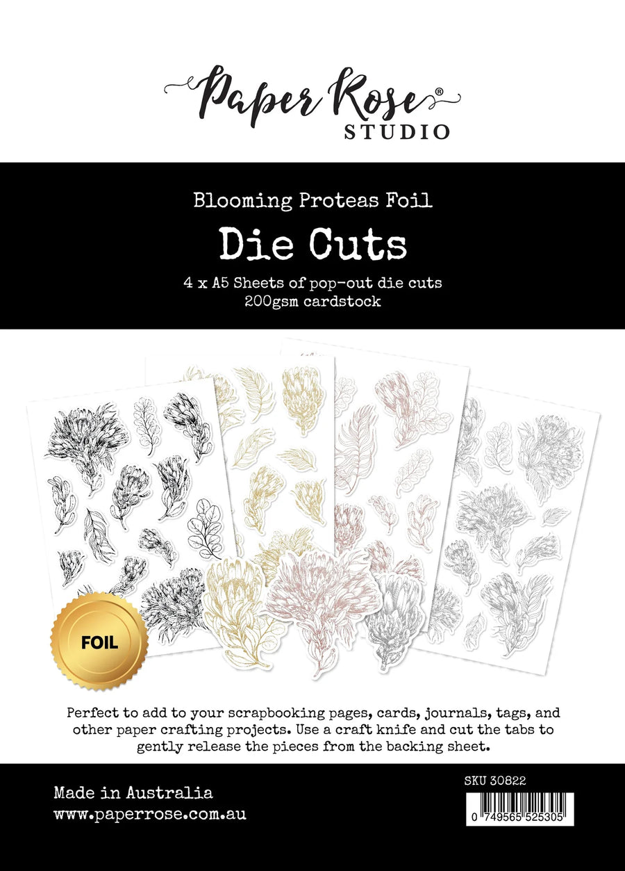 Paper Rose Studio - Blooming Proteas Foil Die Cuts