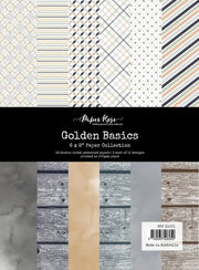Paper Rose Studio - Golden Christmas 6" x 8" Paper Pack