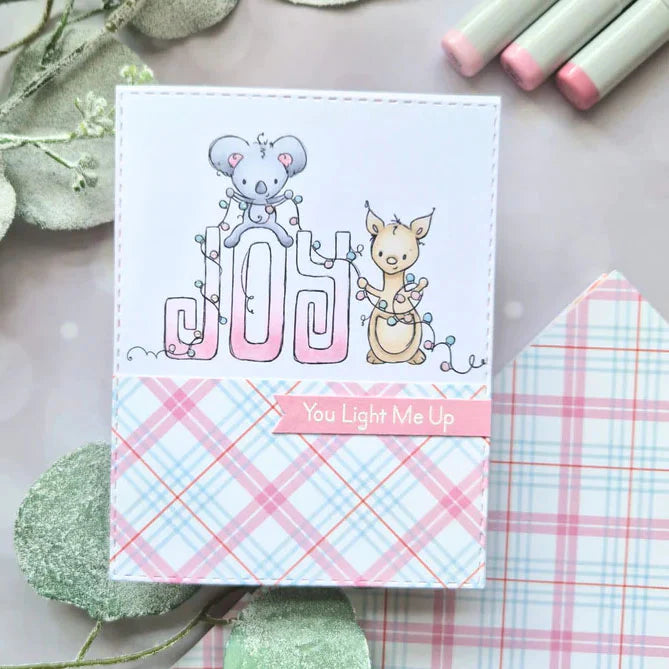 Paper Rose - Christmas Joy Word Clear Stamp