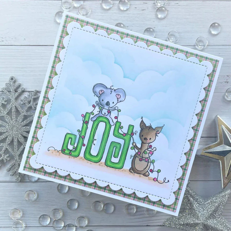 Paper Rose - Christmas Joy Word Clear Stamp