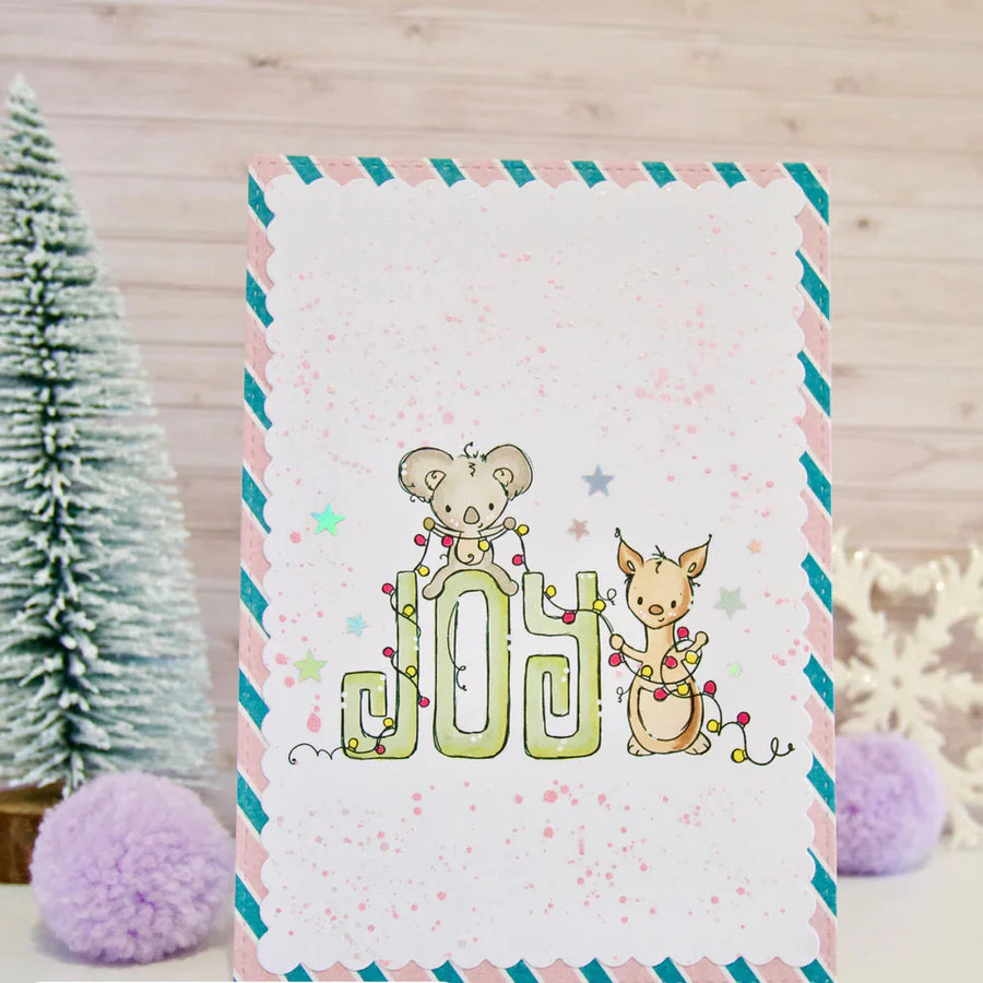 Paper Rose - Christmas Joy Word Clear Stamp