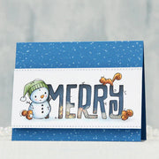 Paper Rose - Christmas Merry Word Clear Stamp