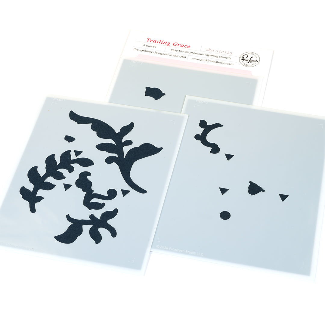 Pinkfresh Studio - Trailing Grace Stencils