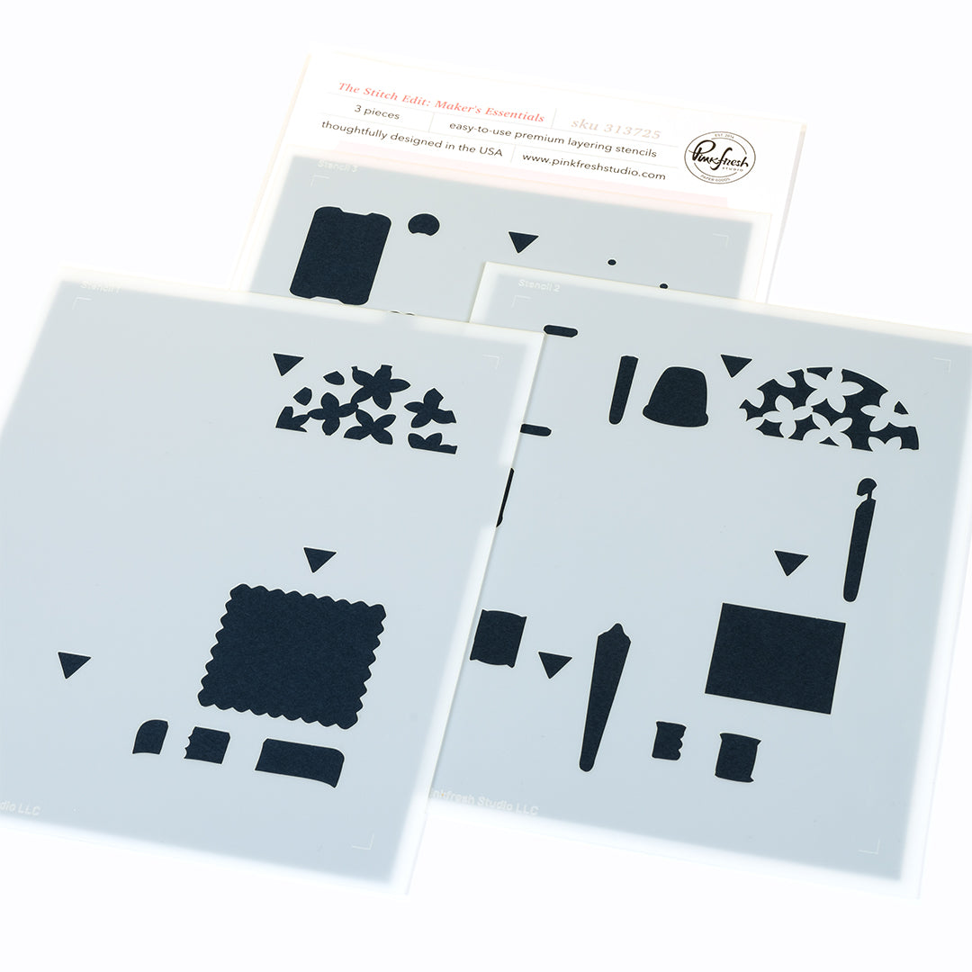 Pinkfresh Studio - The Stitch Edit: Maker's Essentials Stencils