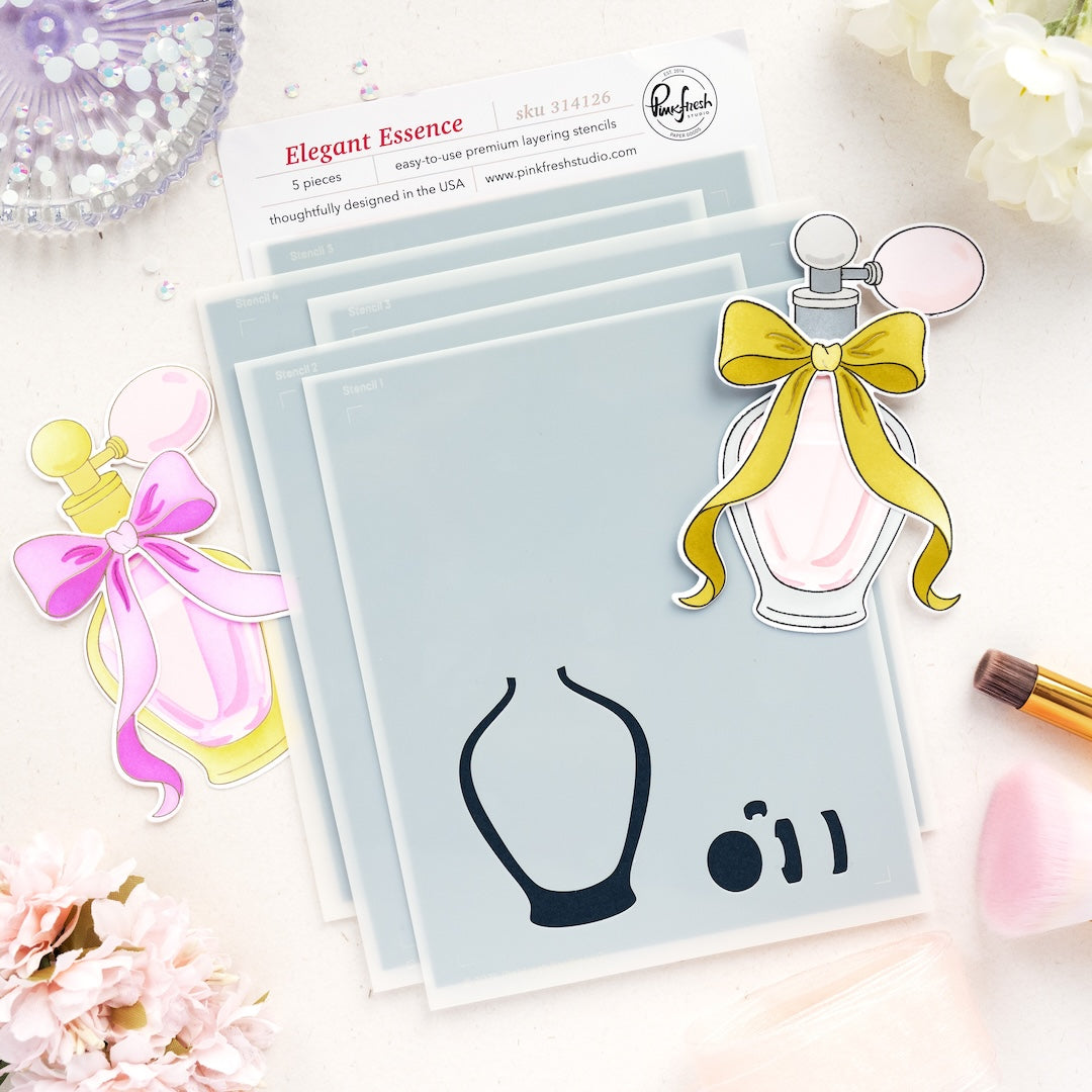 Pinkfresh Studio - Elegant Essence Stencils