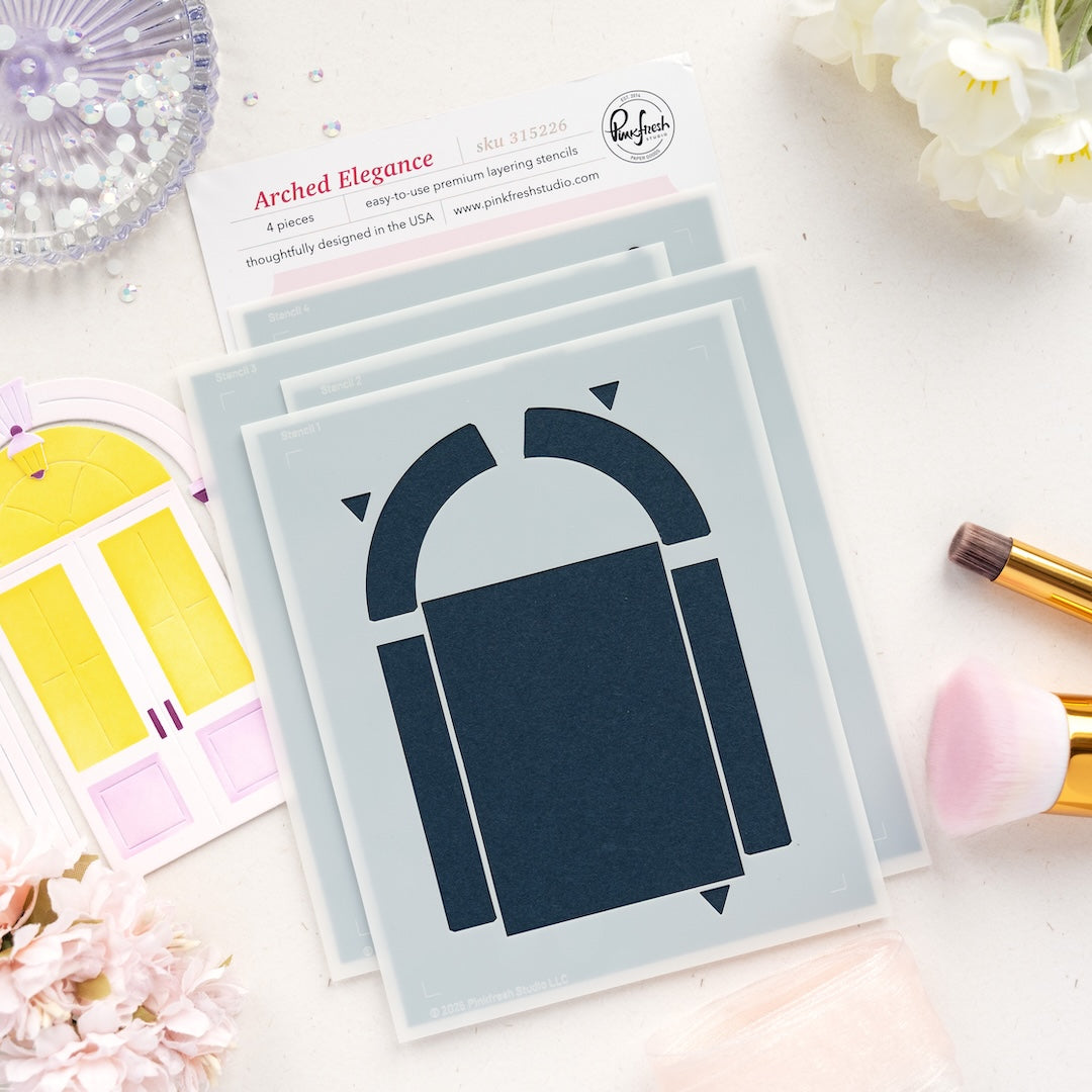 Pinkfresh Studio - Arched Elegance Stencils