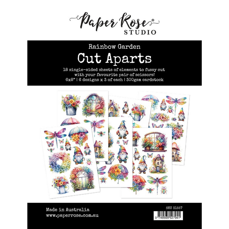 Paper Rose - Rainbow Garden Cut Aparts Paper Pack – 3 Wise Crafters