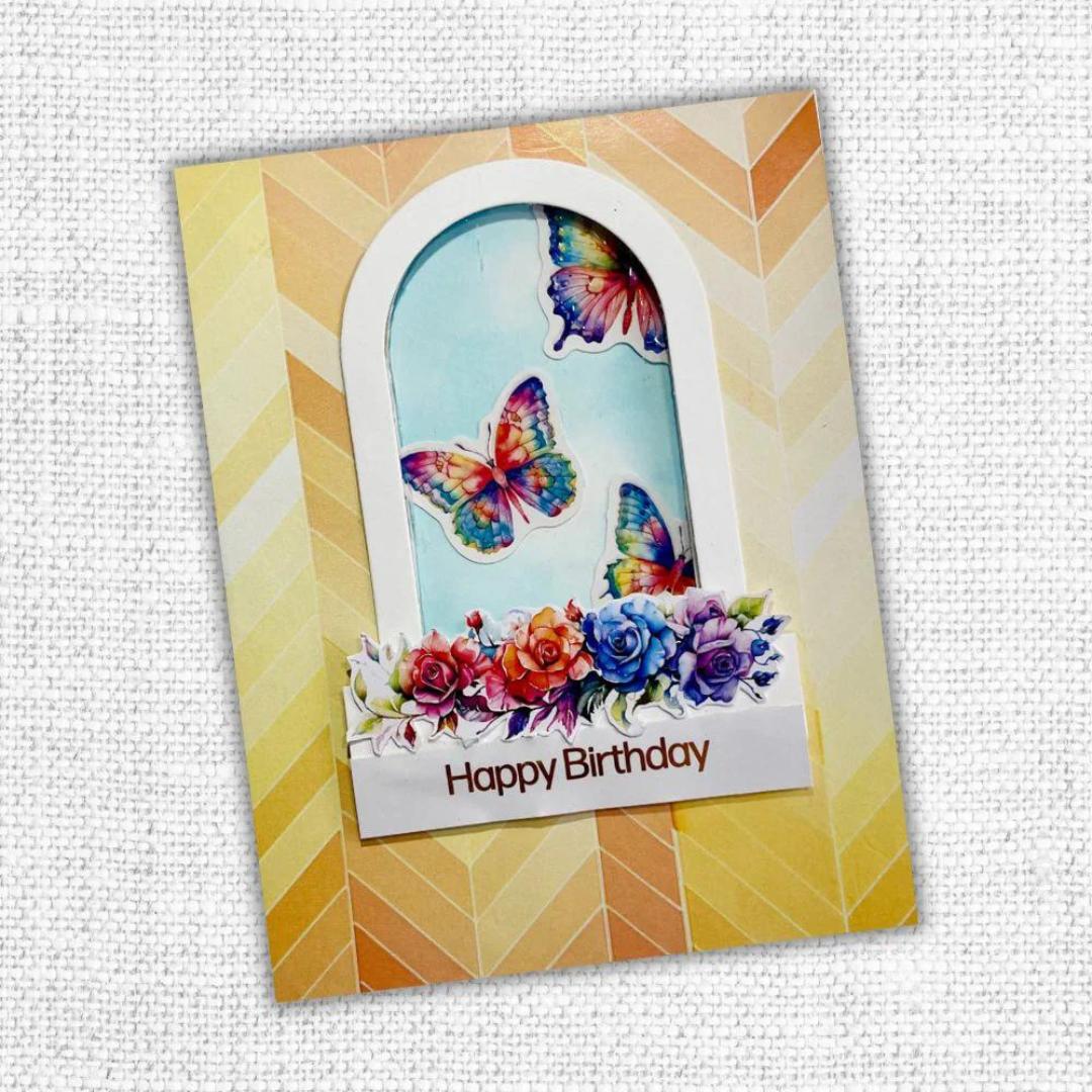 Paper Rose Studio - Rainbow Garde Florals Cut Aparts Paper Pack