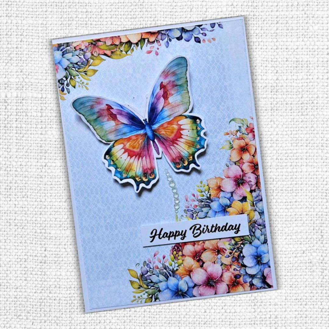 Paper Rose Studio - Rainbow Butterflies & Insects Cut Aparts Paper Pack