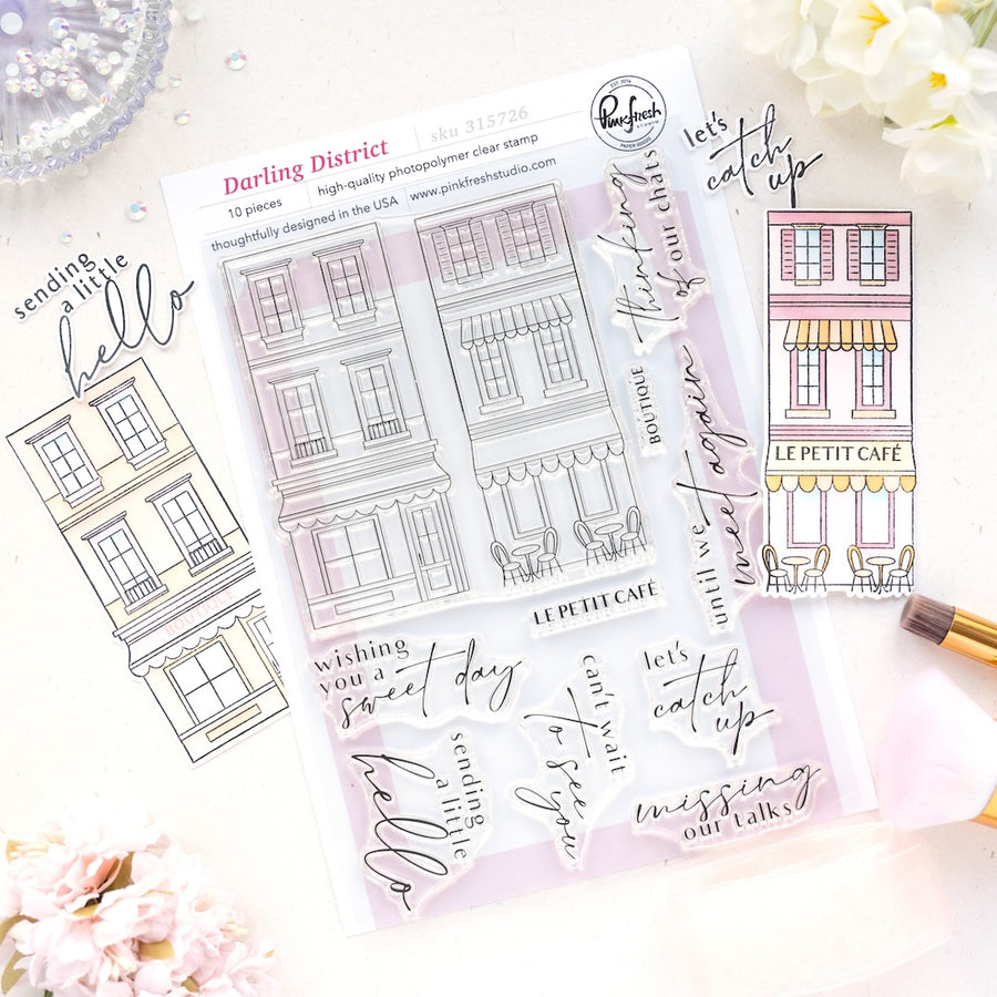 Pinkfresh Studio - Darling District Stamps