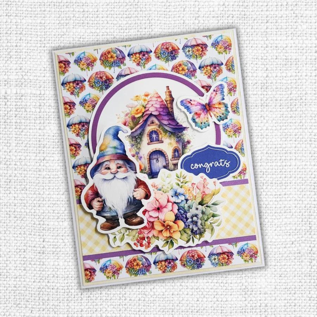 Paper Rose Studio - Rainbow Garden Quick Cards 1.0 6" x 8" Die Cuts & Sentiments