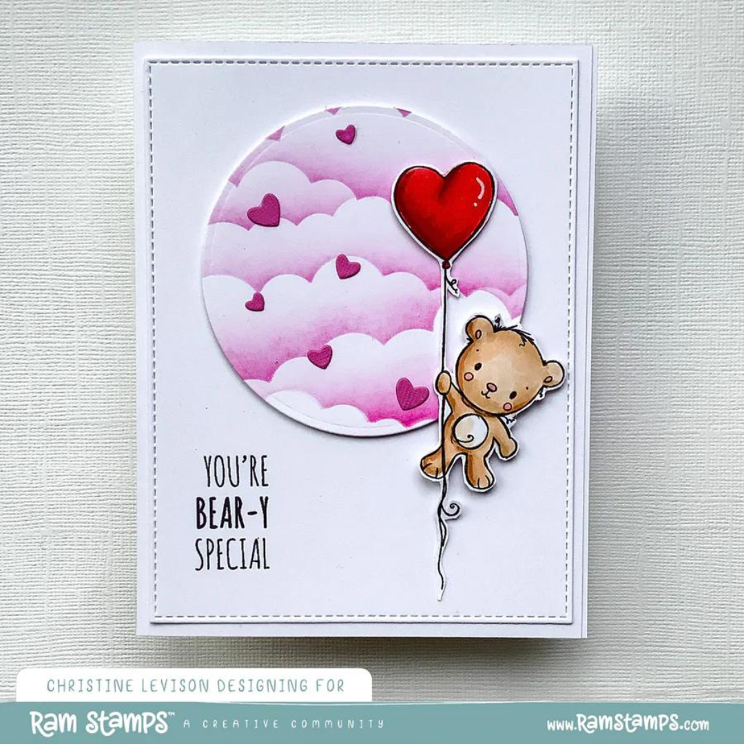 Paper Rose Studio - Animal Valentines - Bear Clear Stamp