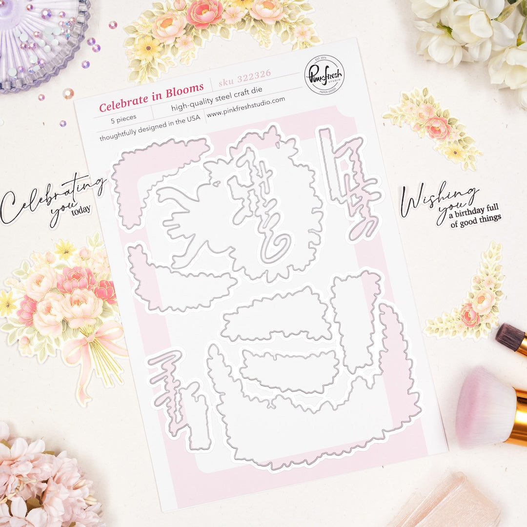 Pinkfresh Studio - Celebrate in Blooms Dies