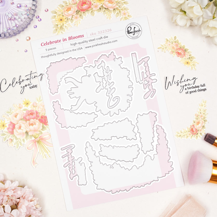 Pinkfresh Studio - Celebrate in Blooms Dies