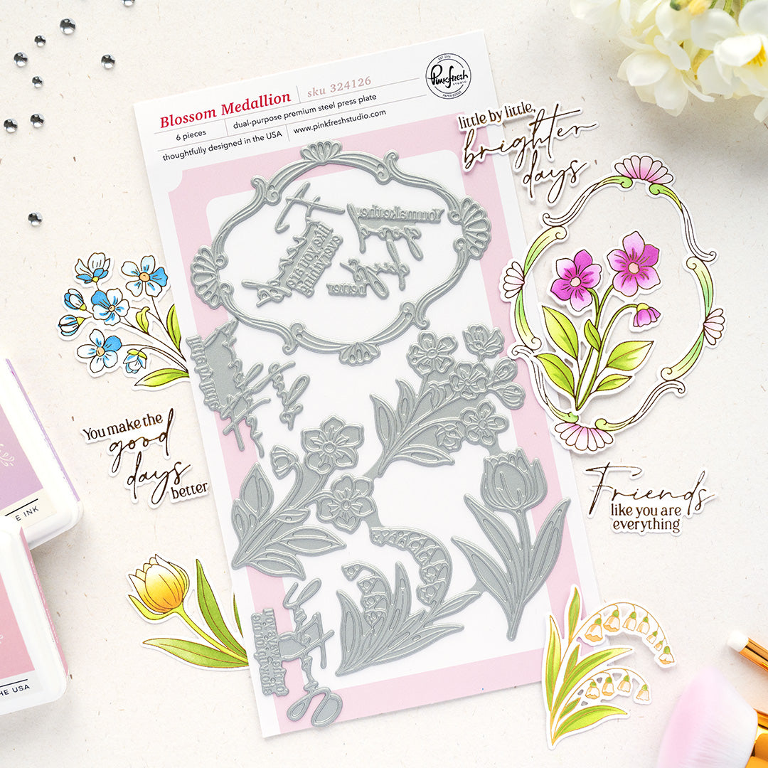 Pinkfresh Studio - Blossom Medallion Press Plates