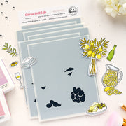 Pinkfresh Studio - Citrus Still Life Stencils