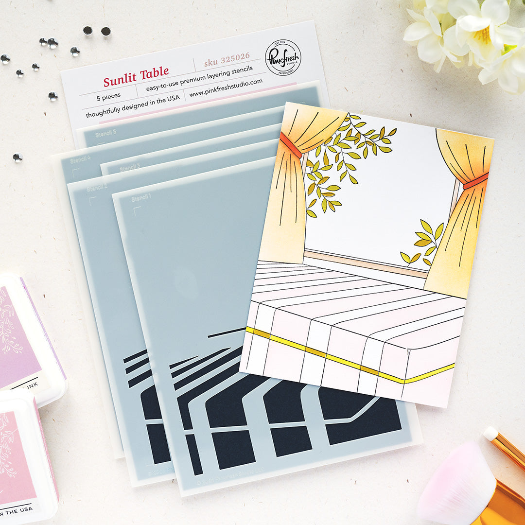 Pinkfresh Studio - Sunlit Table Stencils