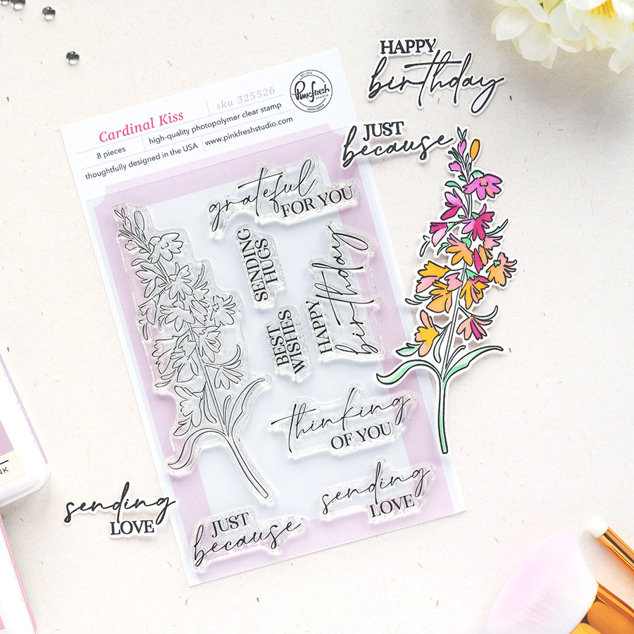 Pinkfresh Studio - Cardinal Kiss Stamps