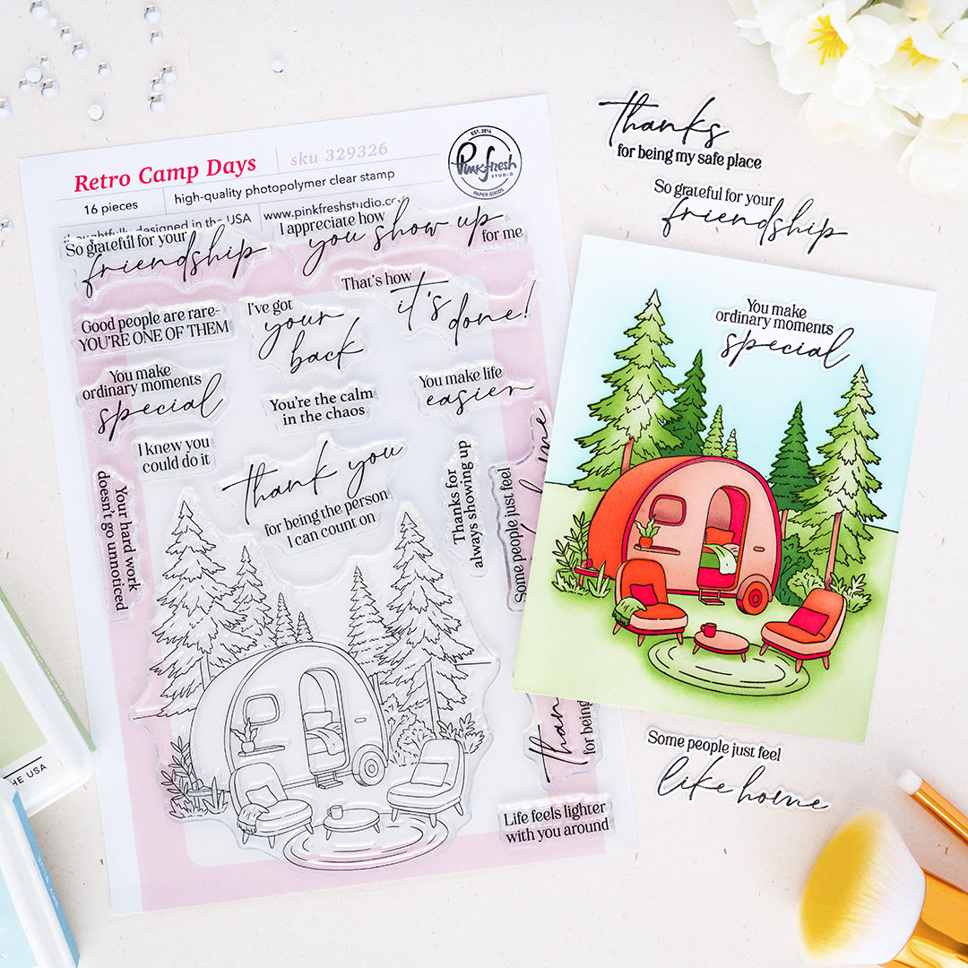 Pinkfresh Studio Retro Camp Days Stamps
