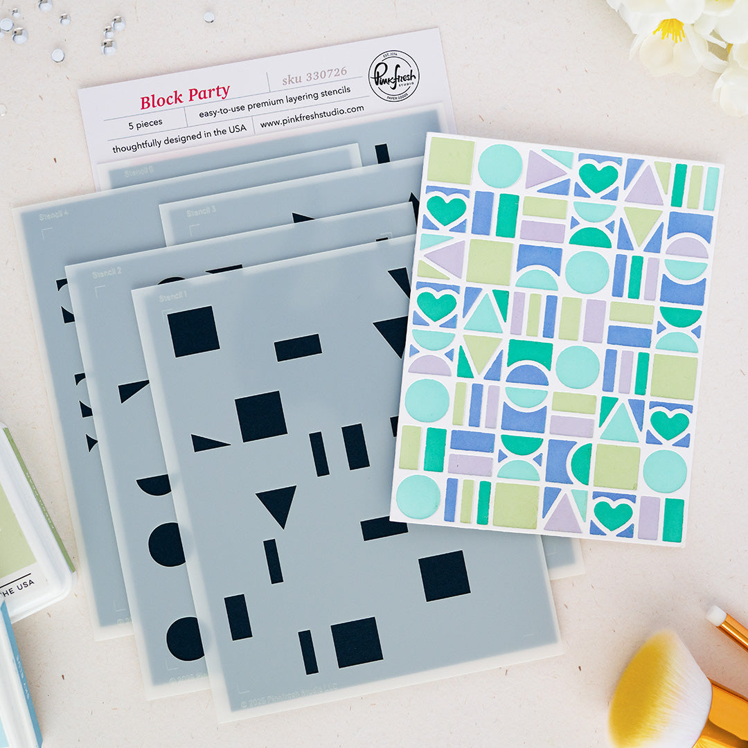Pinkfresh Studio - Block Party Stencils