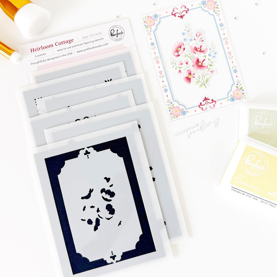 Pinkfresh Studio - Heirloom Cottage Stencils