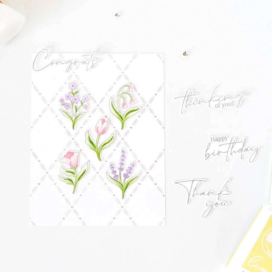 Pinkfresh Studio - Petite Florals Press Plates