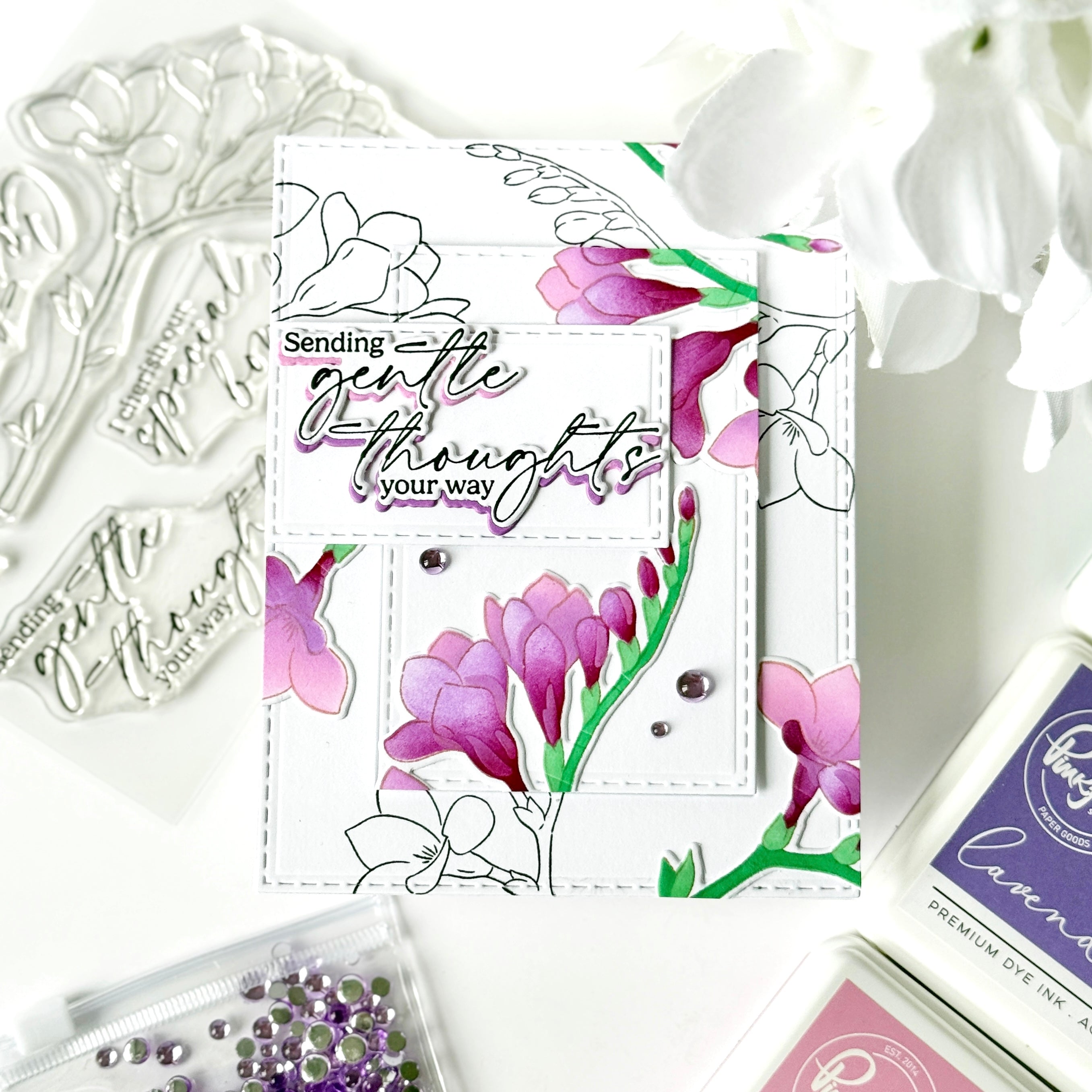 Pinkfresh Studio - Freesia Flourish Stamps