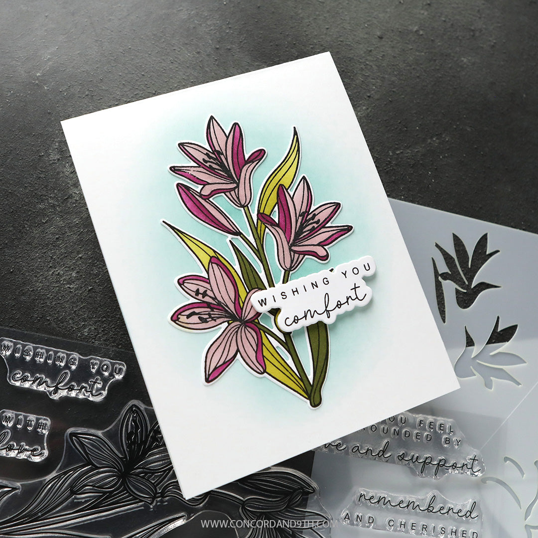 Concord & 9th (Kristina Werner) - Long Line Lilies Stencil Pack