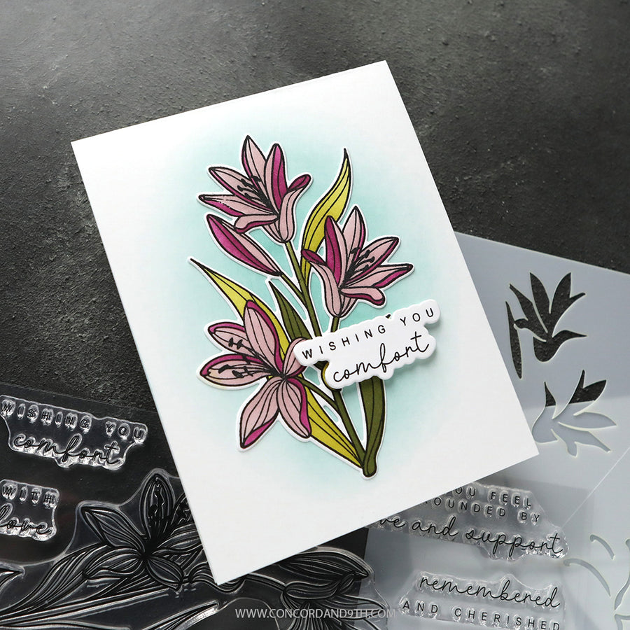 Concord & 9th (Kristina Werner) - Long Line Lilies Stamp Set