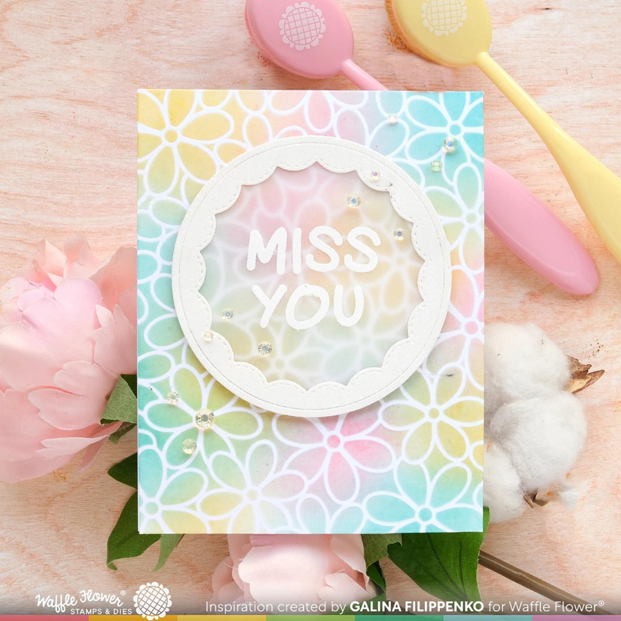 Waffle Flower - Inside/Outside Scalloped Circle Die