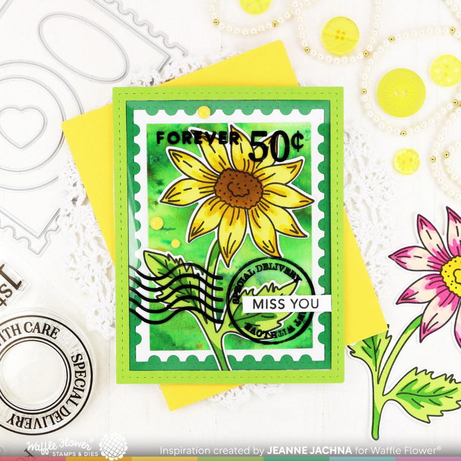 Waffle Flower - Sketched Aster Coloring Stencil