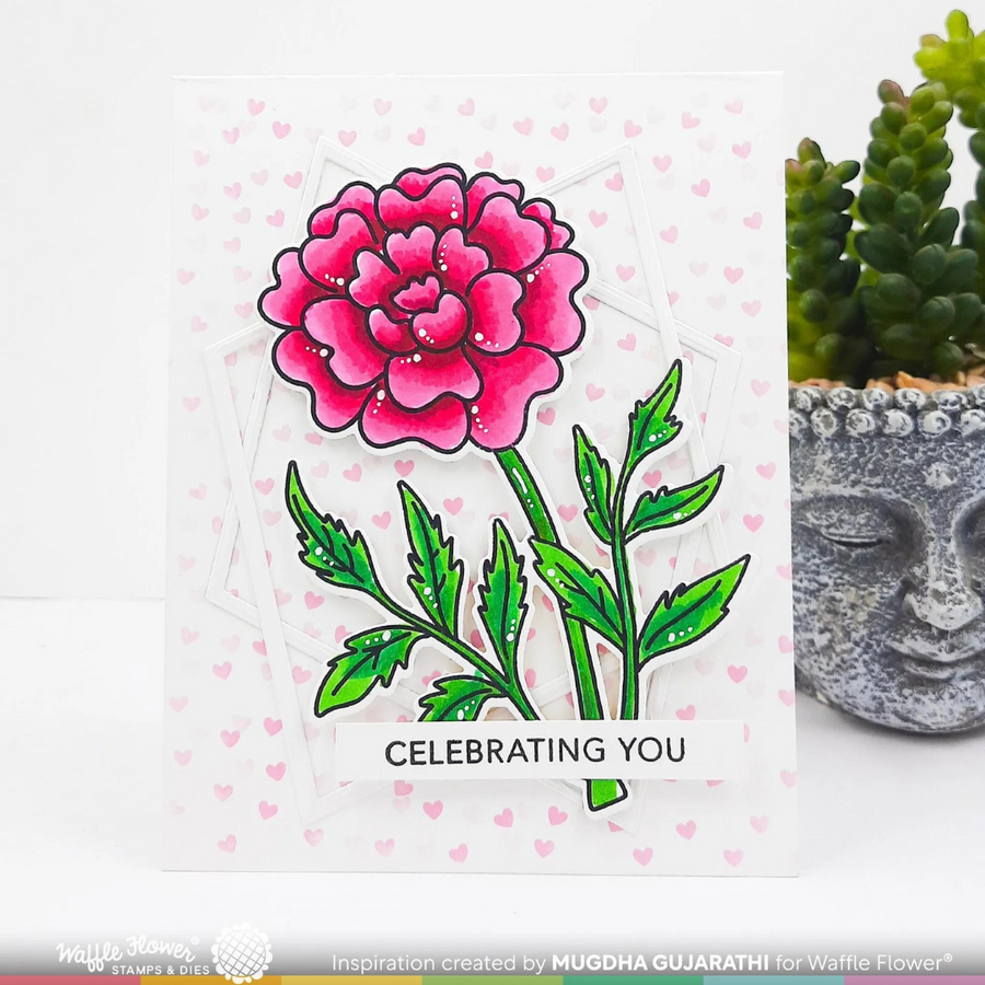 Waffle Flower - Sketched Marigold Matching Die