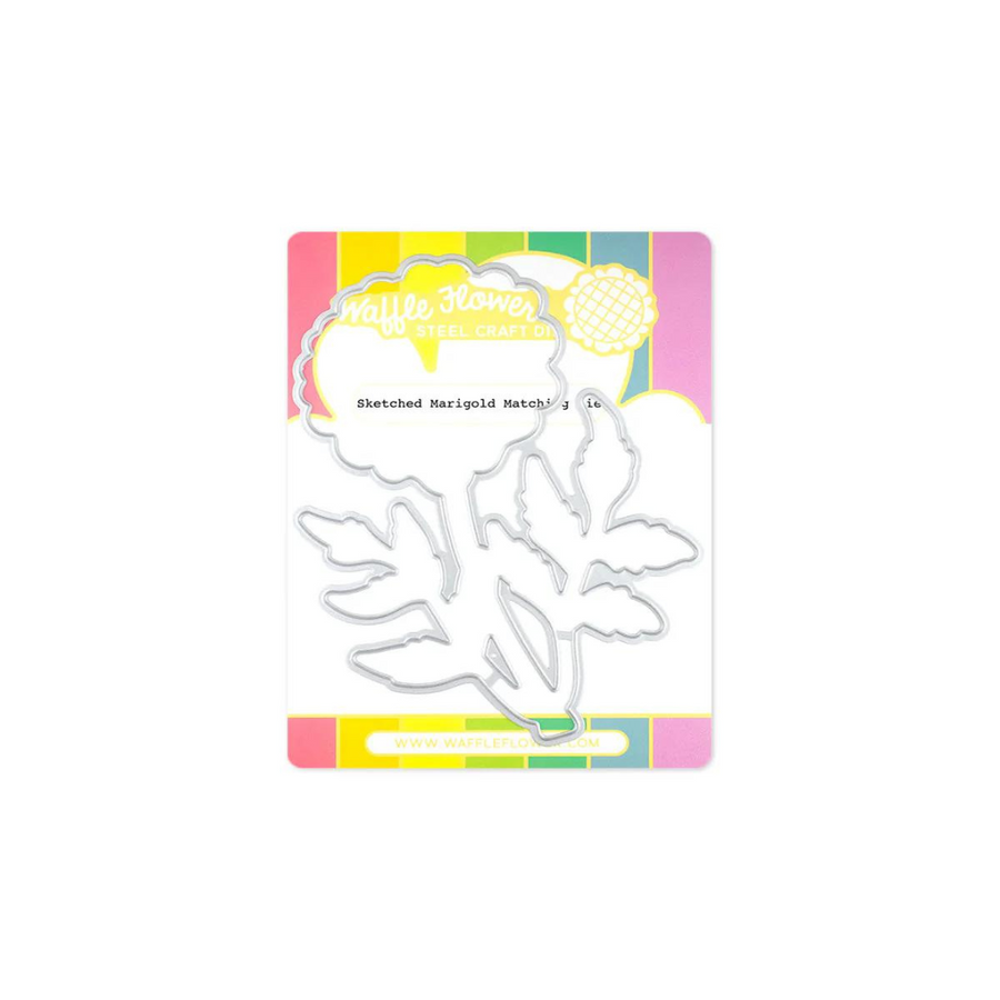 Waffle Flower - Sketched Marigold Matching Die